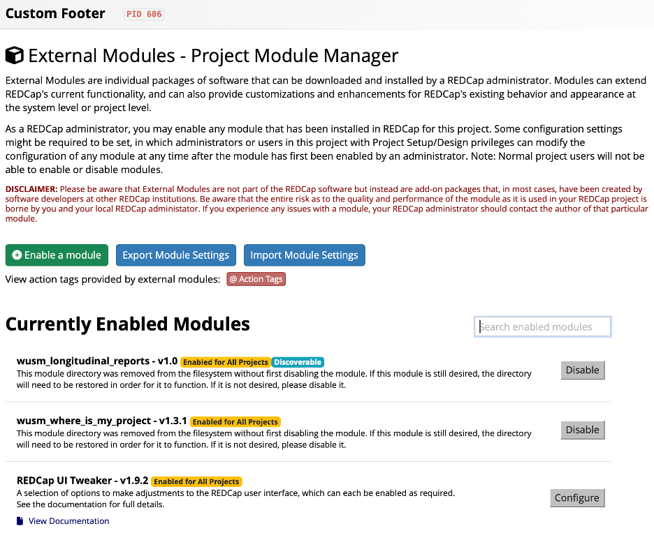 Searching for the module