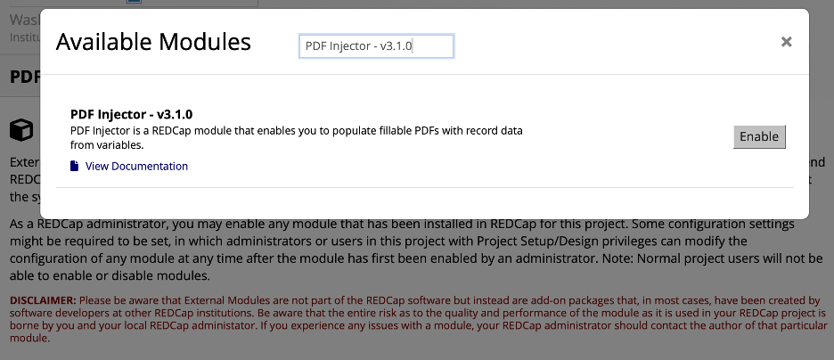 Searching for the module