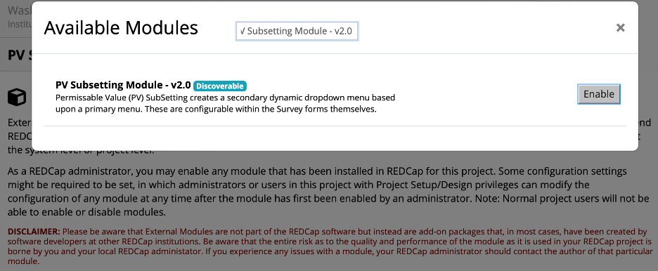 Searching for the module