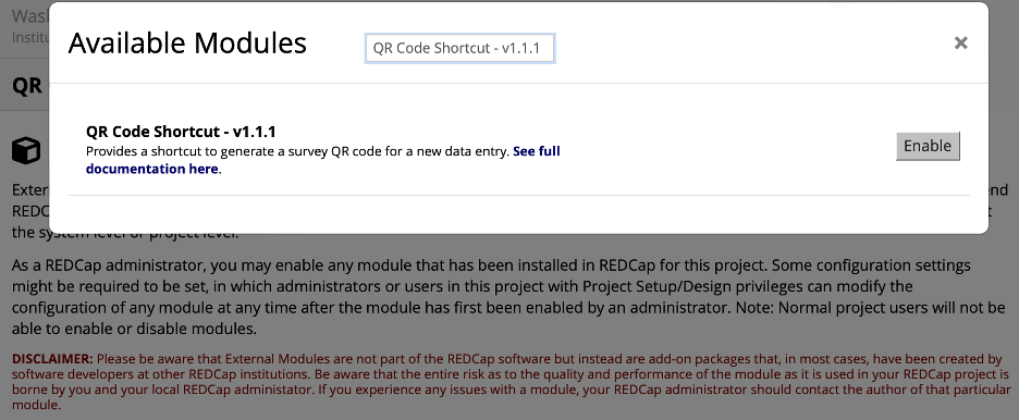Searching for the module