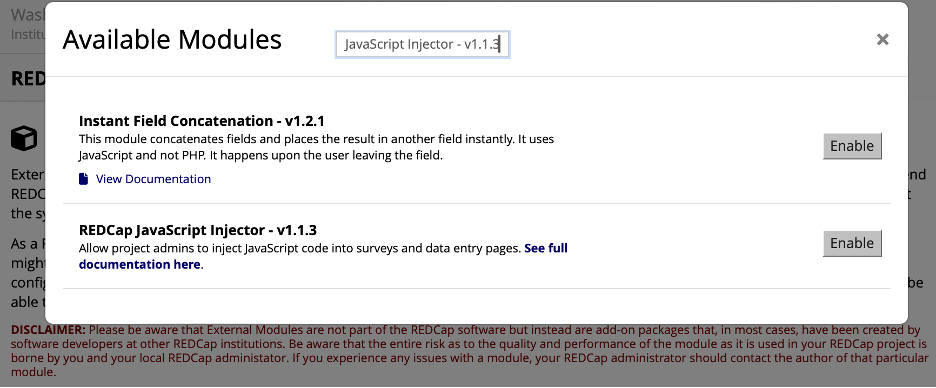 Searching for the module