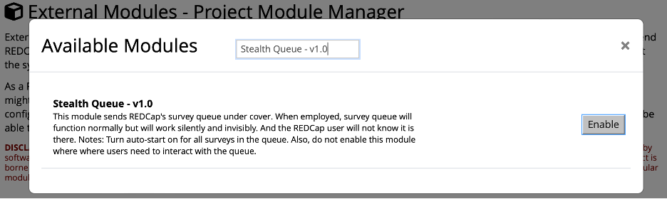 Searching for the module