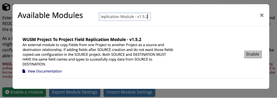 Searching for the module