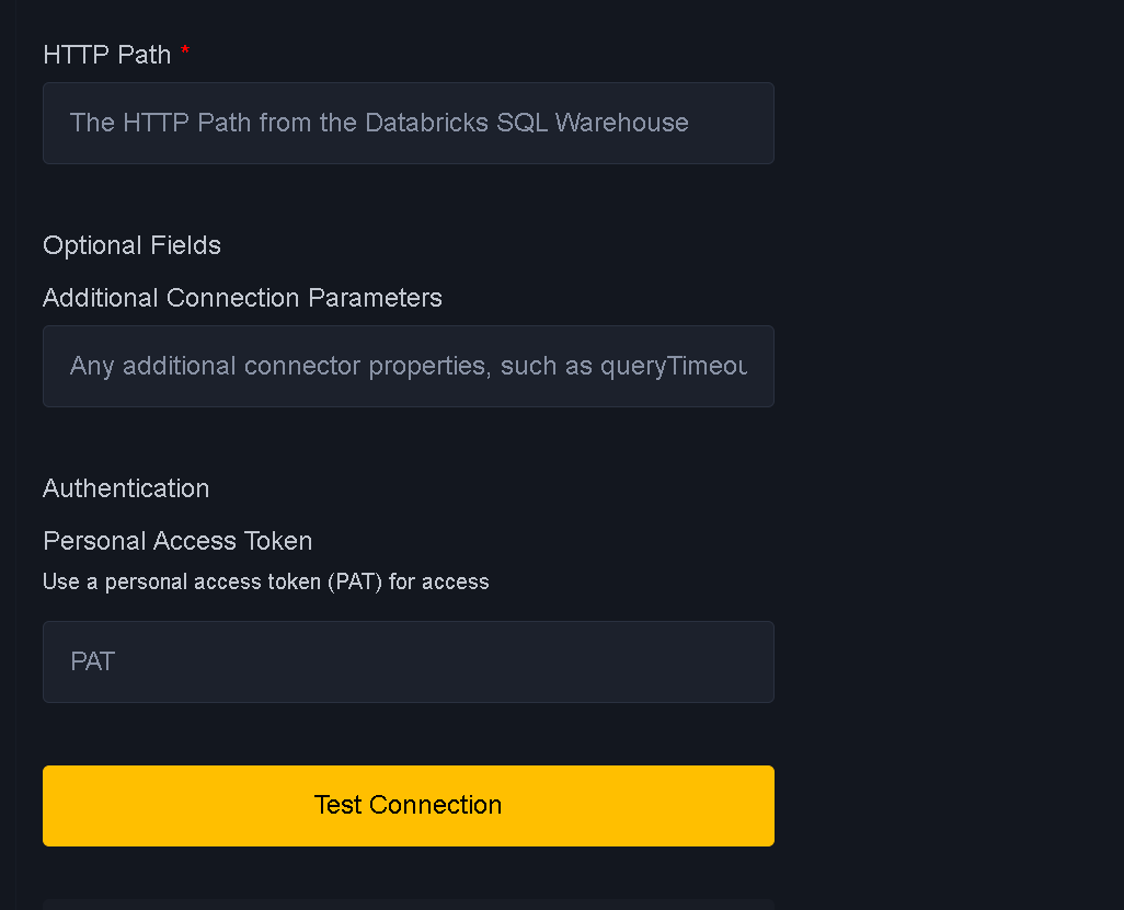 Databricks connectors Form Part2